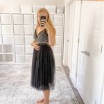 Only NWT Needle & Thread Andromeda Midi Dress Washed Black Photo 2