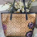 Coach  City Tote In Signature Canvas With Kaffe Fassett Print Photo 2