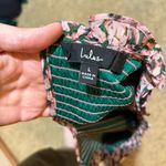 Lulus Floral Forever Green and Pink Smocked Long Sleeve Skater Mini Dress Size L Photo 5