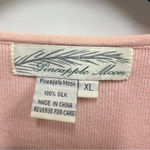 Pineapple Moon Vintage 100% silk pale pink knit tank size XL Photo 2