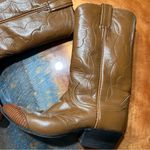 Tony Lama Vintage  Leather Cowgirl Boots Carmel Tan Photo 4