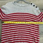 Obey Wool Alpaca Brown Red Stripe Knit Crewneck Sweater Denim Elbow Patch M Photo 9