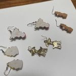 Lot Of 4 Dangle Drop Pierced Earrings Christmas Holiday Reindeer, Angel Photo 6