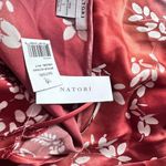 Natori NWT Silk floral brown flounce slip dress size Large Photo 3