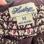 Heritage 1981 Purple Pink 100% Silk Smocked Top Blouse Size M Hippie Flowy Boho Photo 5