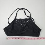 Xhilaration  Black High Neck Macrame Bralette Back Strap Bikini Top Size XS Photo 2