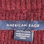 American Eagle  Long Sleeve Maroon and White Sweater - Size XS - GUC Photo 3