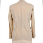 Vintage Emanuel Ungaro 100% Silk Cream Button Down Cardigan Blouse Size 10 EUC! Tan Photo 1