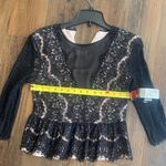 Dolce Vita Black Lace Peplum Top Size L Photo 8