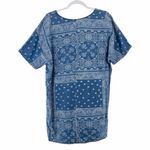 Cortefiel Denim Paisley Bandana Print Dress Blue Size 8 Photo 1