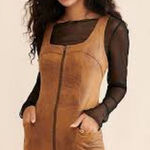 Free People Western Wind faux leather minidress Size Small Photo 0