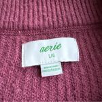 Aerie Women's Oversized Plum Ribbed Sweater Photo 2
