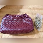 NEW Joryin Woven Crossbody Bag & Evening Purse Dumpling Clutch Hobo Cloud Red Photo 3