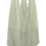 Free People Intimately  Bodysuit Womens Medium White Nylon Lace Snap Crotch Photo 0