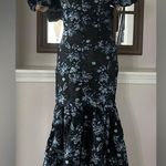 Elliatt  Planetary Asymmetric Jacquard Maxi Dress, Navy/Black, New w/Tag $389.95 Photo 8