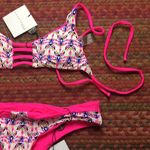 Urban Outfitters NWT HOT PINK GEOMETRIC BIKINI SET CHEEKY TWO PIECE Photo 1