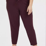 Torrid Burgundy Ruffle Waist Pants Size 1 Photo 0