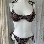 Zaful Women's Snakeskin Print Padded Underwire 2-Piece Side Tie Bikini 4 Photo 1