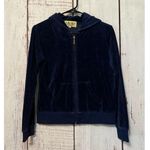 Juicy Couture  Y2K Velvet VTG Track Zip Up Hooded Blue USA Sweatshirt Size Large Photo 0