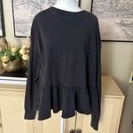 FREE PEOPLE Movement Play Nice Layer Long Sleeve Top Size Medium NWT Gray Photo 2