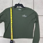 Hollister  Women Green Ribbed Long Sleeve Top Size Small Photo 6