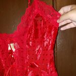 Victoria's Secret Vintage gold label red velvet flower teddy small Photo 2