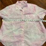Lucky Brand Women's Tie Dye Button Up Short Sleeve Boho Shirt Pink Size Medium Photo 10