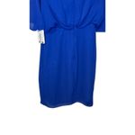 JJ's House  Womens Mini Dress Blouson Chiffon 3/4SleeveRoyal Blue Size 4‎ NWT Photo 9