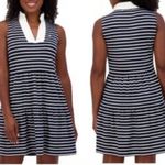 New Nautica Jeans Women's Tiered Dress Blue White Striped NWT Size Small Photo 1