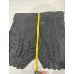 Black Crochet Knit Shorts Drawstring Waist Summer Beach Cover Up Women's Black Size L Photo 4