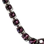 Handcrafted bracelet with sparkly amethyst Swarovski crystal Silver Photo 4