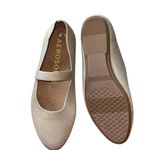 Aerosoles NWT Aerosols Comfortable Women's Mary Jane Flats in Gold Metallic Knit Fabric Photo 3