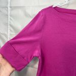Ralph Lauren Lauren women's pink cuffed sleeve 100% cotton boat neck shirt large Photo 1