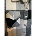 Bohme  Black and White buffalo check shacket jacket Medium Photo 4