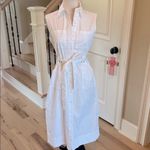 SheIn White Cotton Shirt Dress Midi New Photo 5