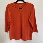 Pendleton  Women's Long Sleeve Orange Tee size L cotton Photo 1