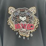 NWT Kenzo Paris Varsity Pullover Sweatshirt Size Medium Embroidered Tiger $395 Black Photo 4