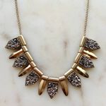Mudd Gold & Black Arrow Faux Stone Chest Piece Necklace Photo 0