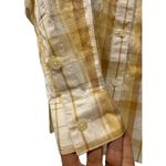 Ellen Tracy  Vintage Silk Blouse‎ Women's Size 6 Yellow Plaid Long Sleeve Photo 3