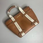 Michael Kors Maeve Small Open Tote Bag Purse Brown Tan Beige Canvas MK Logo NWT Photo 0