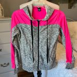 Rue 21 Heather Black Neon Pink Zip Knit Jacket Photo 5