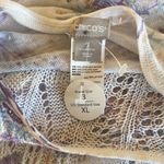 Chico's NWOT Chico’s Printed Pointelle-Stitch Sweater Top Blouse XL Photo 3