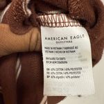 American Eagle  Brown White Pink Stripe Button Front Tie Tank Top Size Large Photo 5