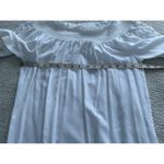 Blue Island  Off The Shoulder 3/4 Sleeve Mini Lace Trim Cover-Up Dress White Sz M Photo 9