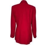 Vintage Kasper ASL Petite Red Women’s Blazer Size 10P Gold Black Metal Buttons Photo 1