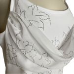 Taboo Elegant White Glitter Floral Maxi Formal Dress Women’s Size L Photo 8