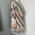 Adora Open Front Cardigan Sweater Jacket Black Beige Aztec Boho Tribal Size M Size M Photo 4