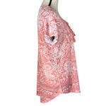 Style & Co Medium Top Floral Cap Sleeves Stretch Tasseled Keyhole Lightweight Photo 2