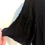 Elan 🆕  NWT Womens Plus 1X Black Slub Knit‎ Ruffle Sleeve Top NEW Photo 2