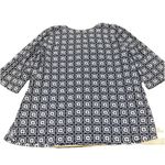 Woman Within Tunic Top Women’s 1X 22/24 Black White Embroidered Boho Cottagecore Photo 0